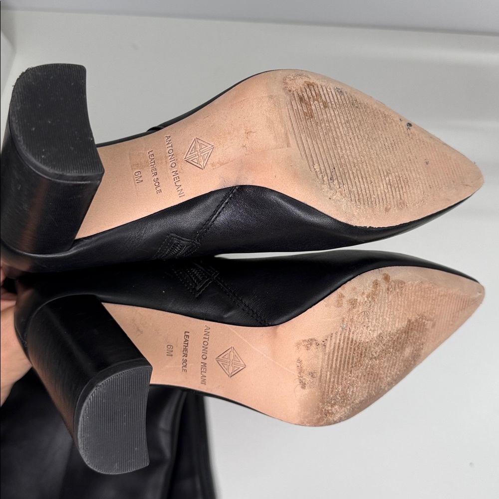 Antonio Melani Mckendra high heeled black riding boots calf boots black 6 - Picture 7 of 12